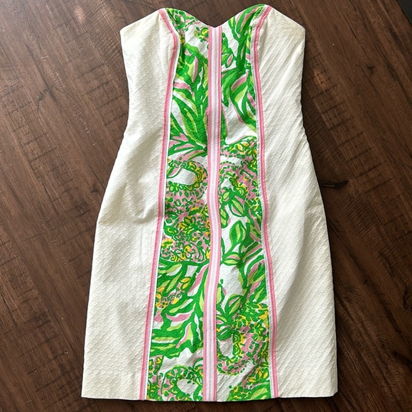 Lilly Pulitzer Strapless ANGELA DRESS 00 - Picture 2 of 4